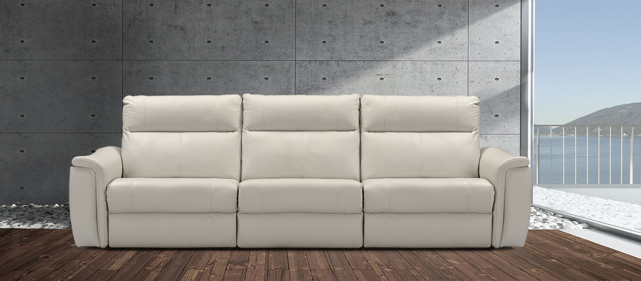 4056 רילקסון קנדה ספת 3 מטר ארוכה שמנת עור