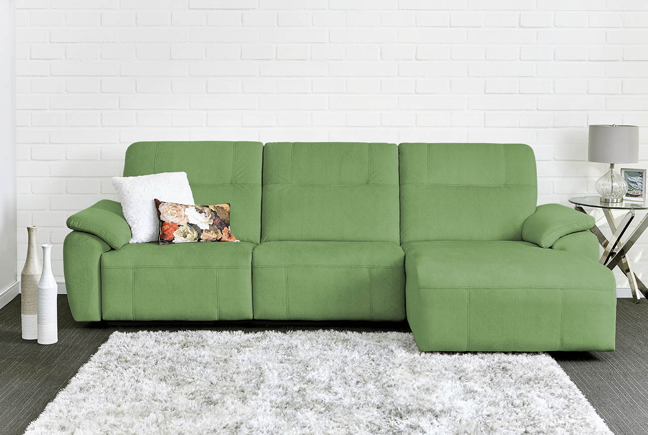 רילקסון קנדה ספה ארוכה עם ריקליינרים שזלונג 4007 - ירוק