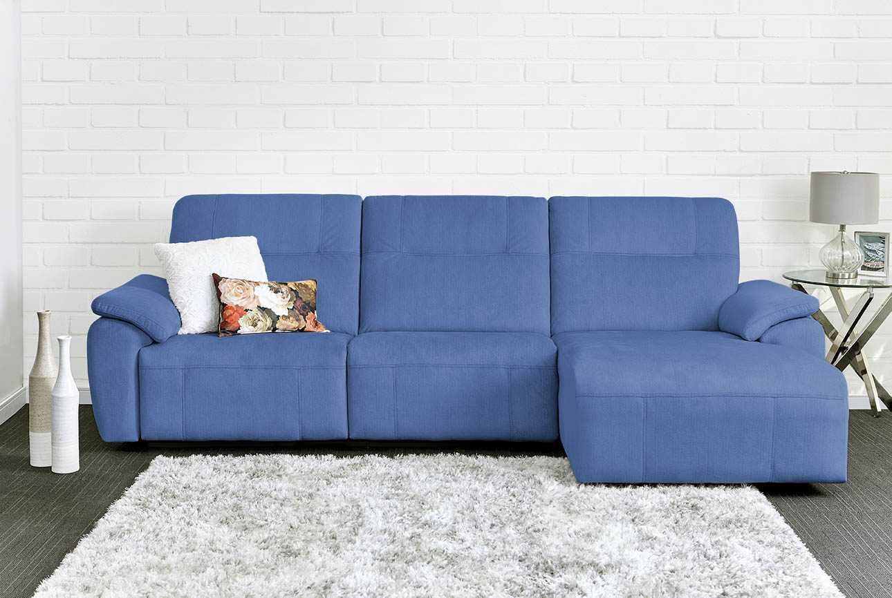 רילקסון קנדה ספה ארוכה עם ריקליינרים שזלונג 4007 - כחול 07