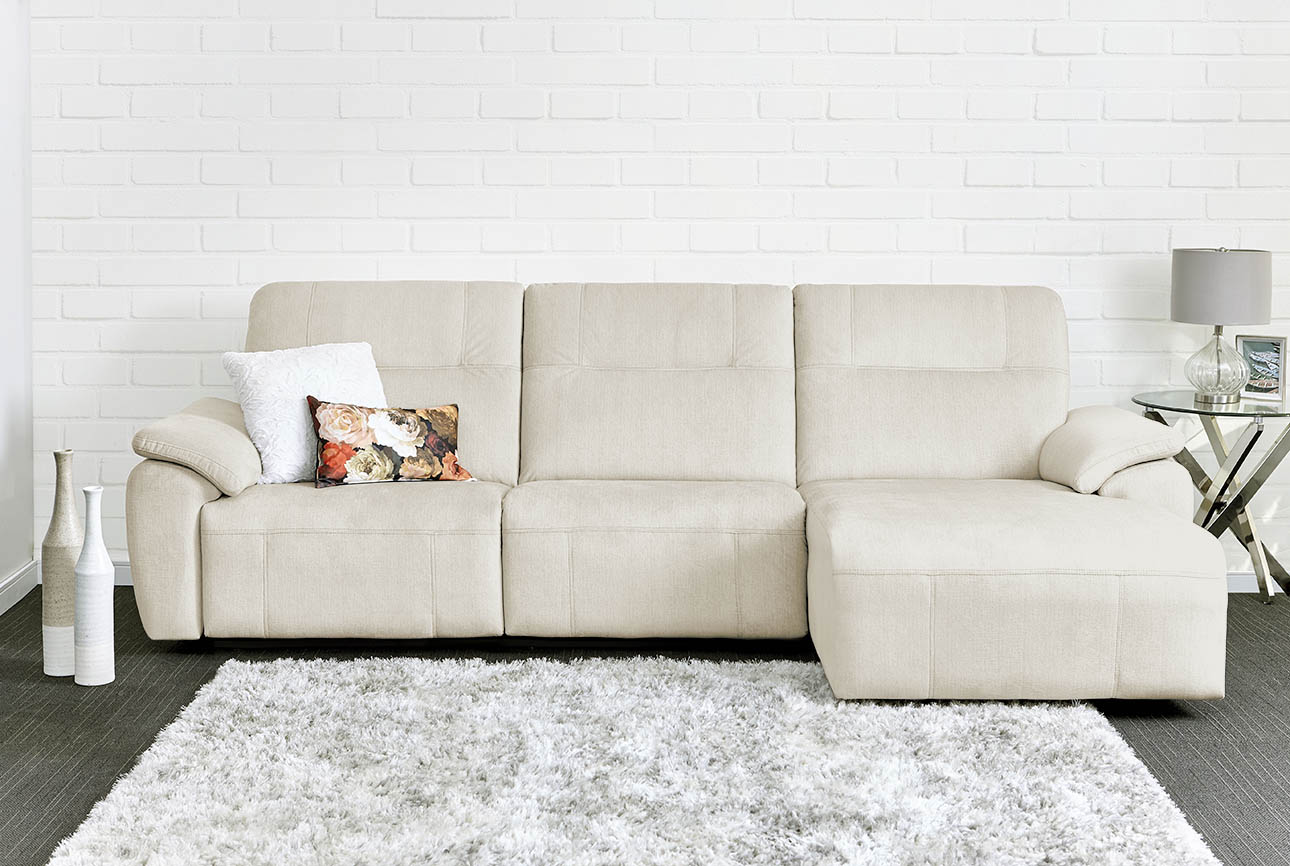 רילקסון קנדה ספה ארוכה עם ריקליינרים שזלונג 4007 - שנהב'