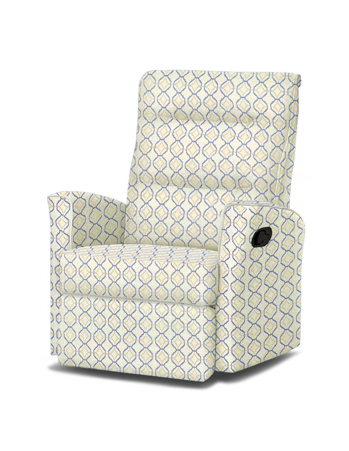 כורסת טלויזיה צרה במיוחד רילקסון קנדה בדי מעצבים LO342 - מעויינים קרם כחול