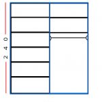 120 רוחב - 240 גובה - 2 דלתות