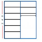 180 רוחב - 240 גובה - 2 דלתות