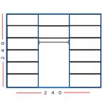 240 רוחב - 240 גובה - 3 דלתות