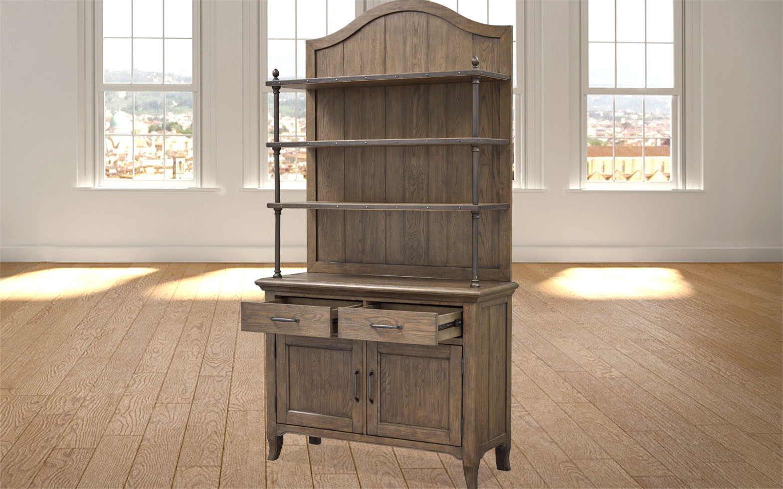 רילקסון קנדה בופה ססקטון עץ מלא כפרי מזנון ויטרינה