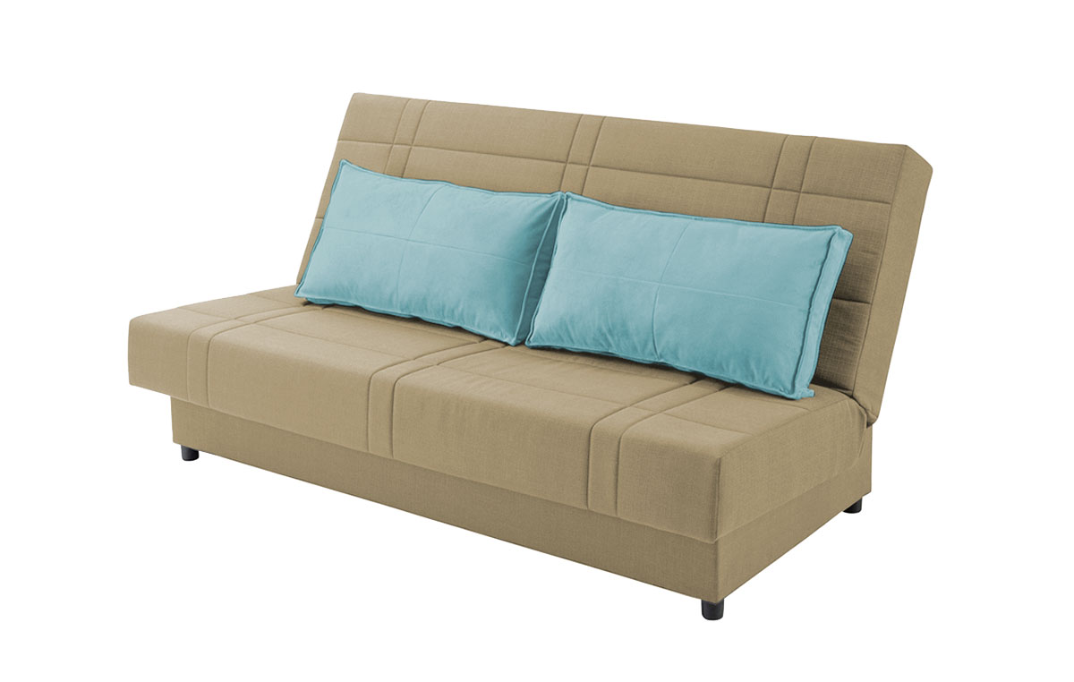 ספה דגם קליק גרייז ותכלת נפתחת למיטה