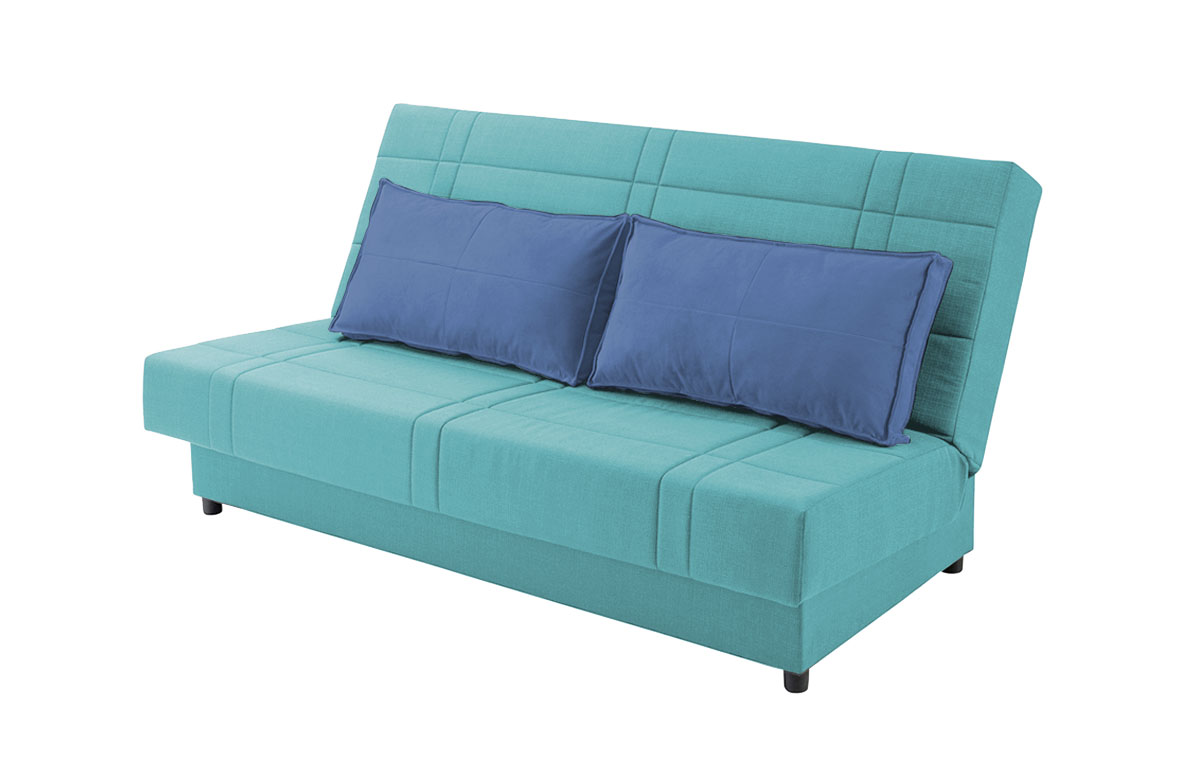 ספה דגם קליק תכלת וכחול נפתחת למיטה