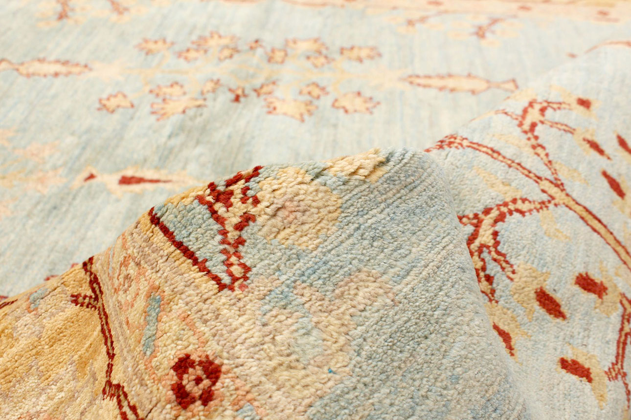 143497 רילקסון קנדה שטיח זיגלר יוקרתי כחול בהיר ורוד כתום 44