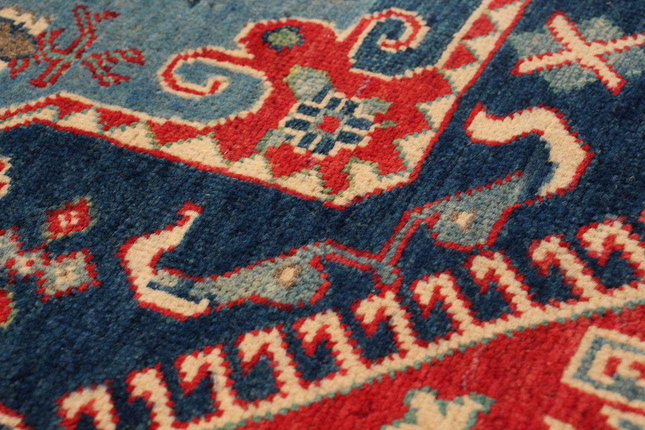 163464 רילקסון שטיח אפגני שבטי פרימיום כחול קרם אדום 55