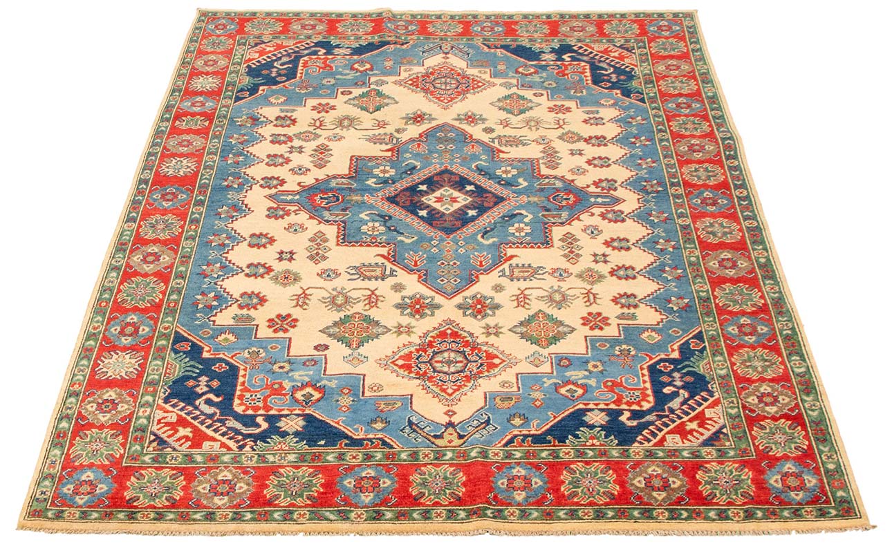 163464 רילקסון שטיח אפגני שבטי פרימיום כחול קרם אדום 78