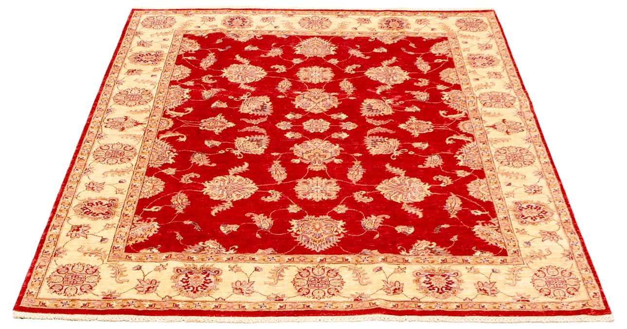 172958 רילקסון שטיח זיגלר אורגינל צמר פרימיום בורדו קרם ורוד 45