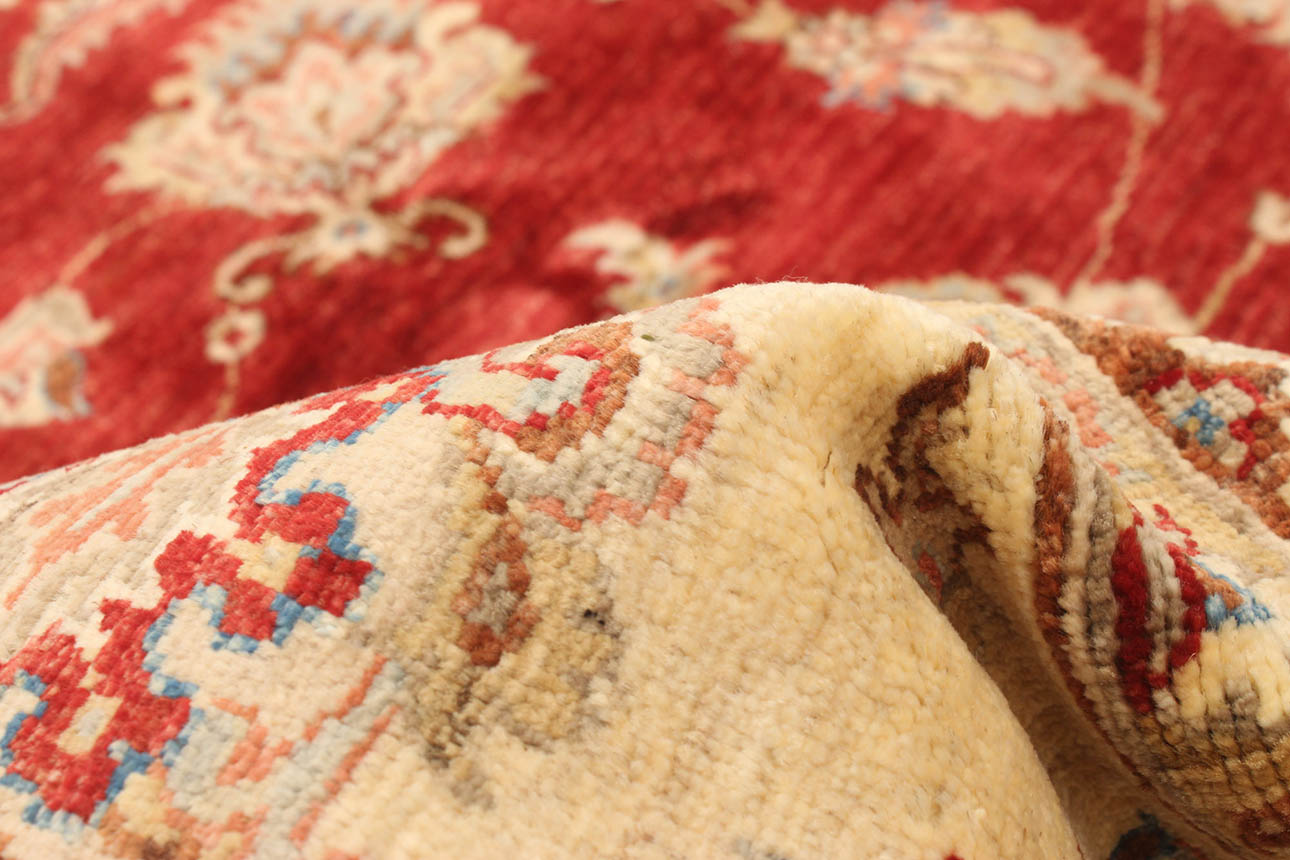 172958 קנדה רילקסון שטיח זיגלר אורגינל צמר פרימיום בורדו קרם ורוד 82