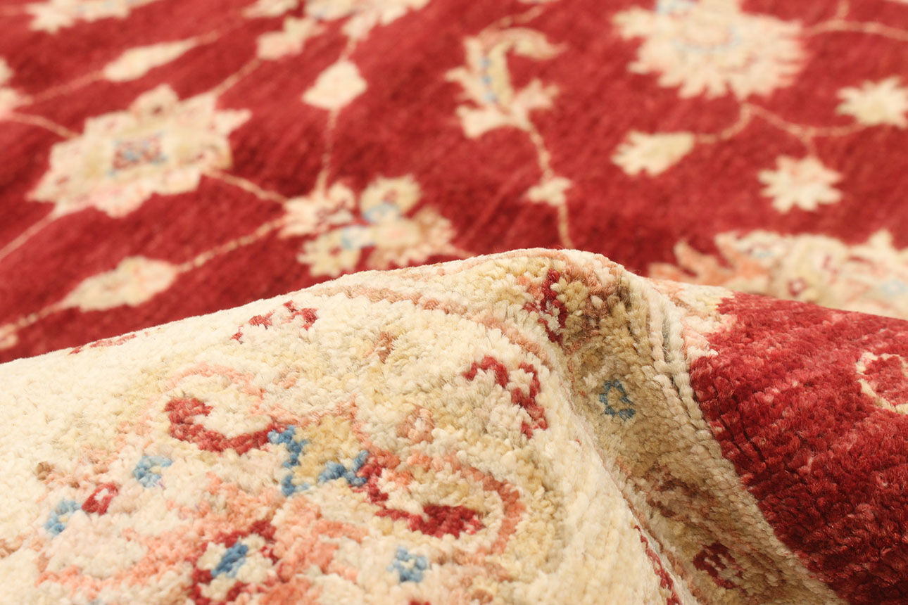 172983 רילקסון קנדה שטיח זיגלר מקורי צמר פרימיום בורדו קרם 59