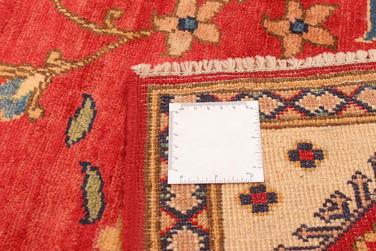 174165 רילקסון קנדה שטיח אפגני פרימיום צמר אדום מדליון גדול אדום כחול 27