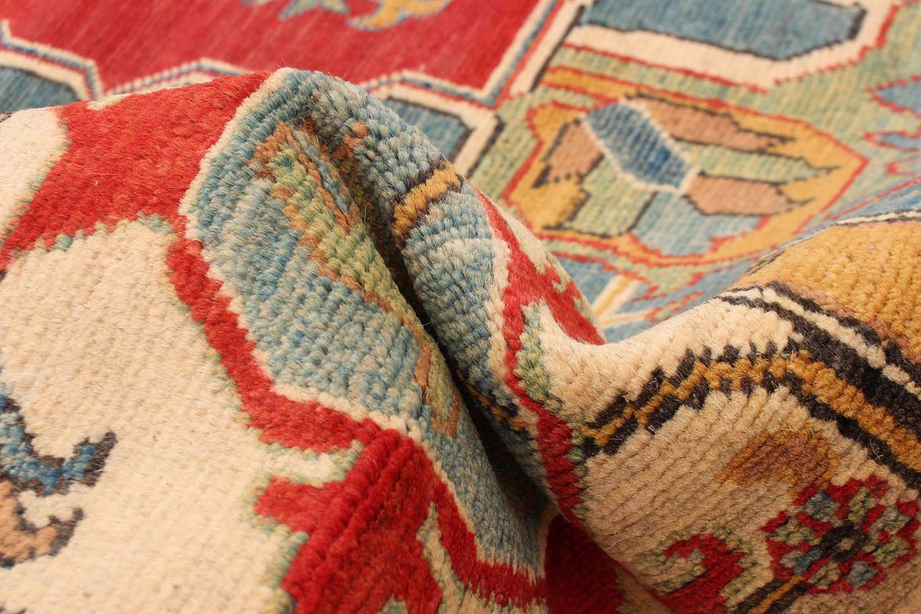 181831 רילקסון שטיח אפגני פרימיום בדוגמה שבטית כחול קרם אדום 42