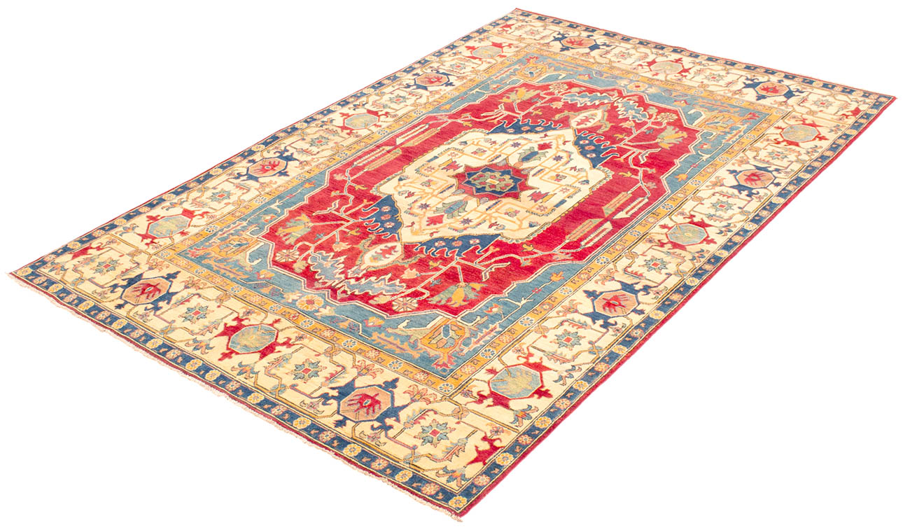 181831 רילקסון שטיח אפגני פרימיום בדוגמה שבטית כחול קרם אדום 85