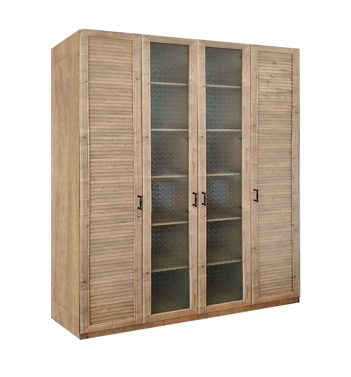 ארון פתיחה 4 דלתות תריס זכוכית רטרו