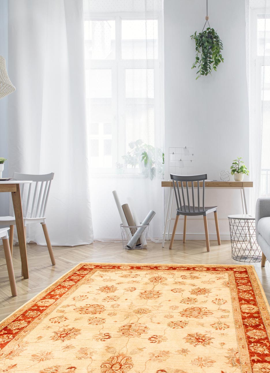 שטיח זיגלר פרימיום קלאסי 173325 בורדו קרם