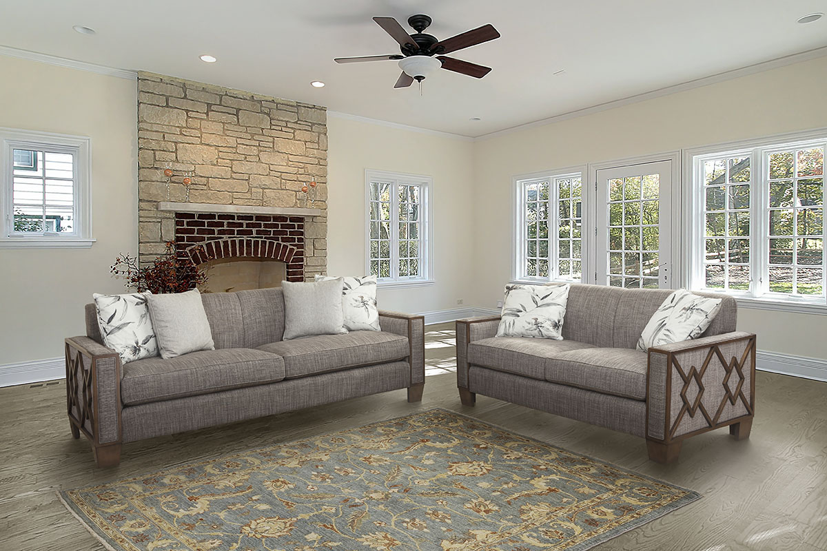 מערכת ישיבה מפוארת לסלון בעיצוב בוהו שיק רטרו יוקרתי