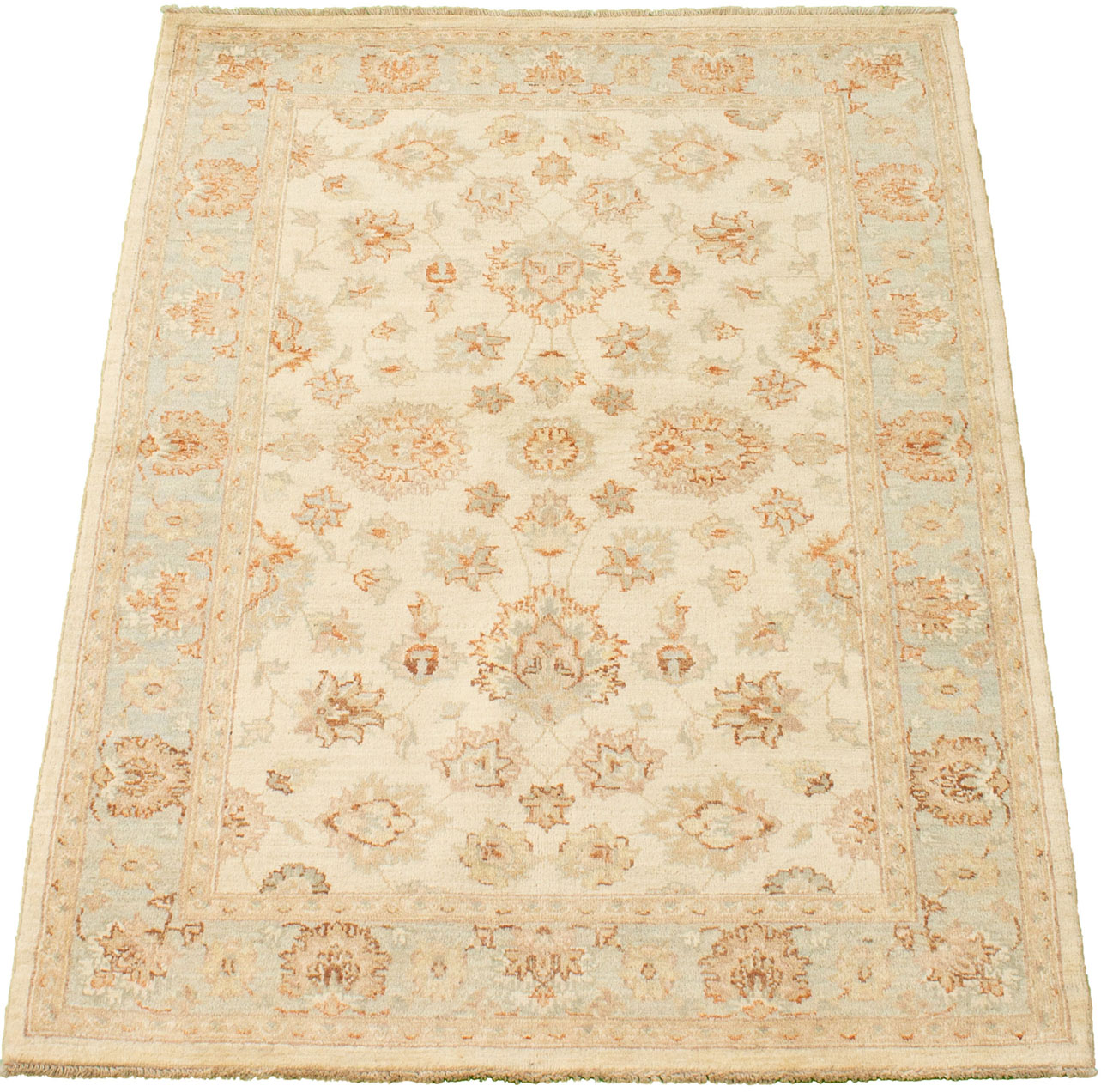 שטיח ראנר זיגלר פרימיום בגווני תכלת וקרם