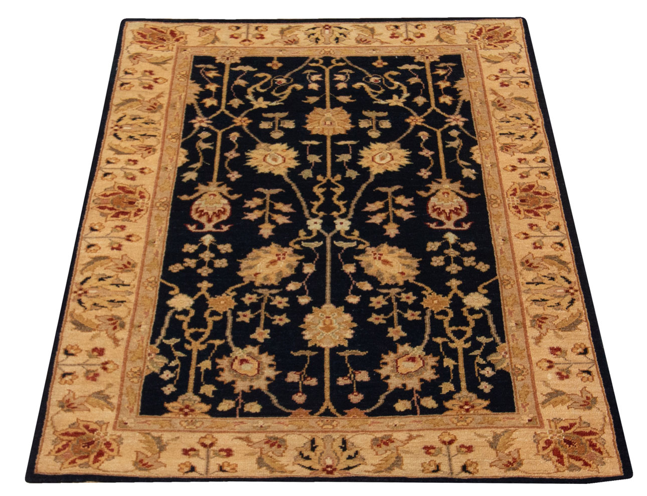 שטיח זיגלר פרימיום קטן בחדר שינה כחול כהה