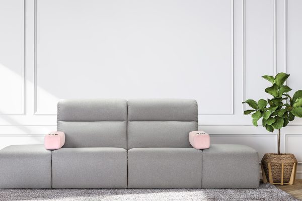 Blue,Sofa,In,Contemporary,Living,Room,,Minimal,Design,With,Empty