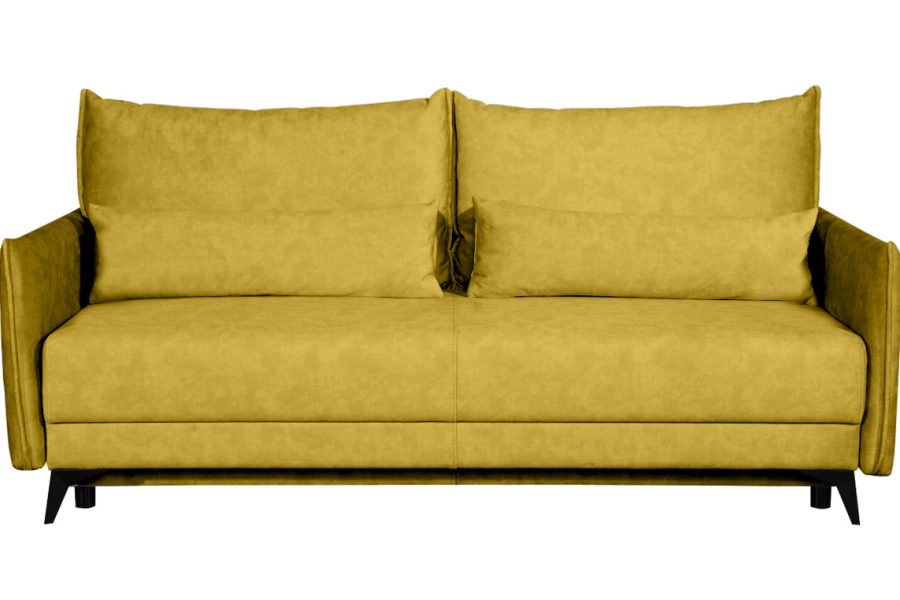 ספת תלת נפתחת למיטה זוגית דגם רובסון רילקסון בצבע צהוב חרדל