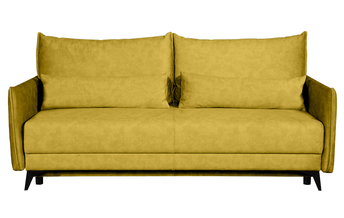 ספת תלת נפתחת למיטה זוגית דגם רובסון רילקסון בצבע צהוב חרדל