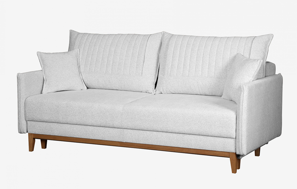 ספת תלת רילקסון נפתחת למיטה דגם בצבע אפור בהיר