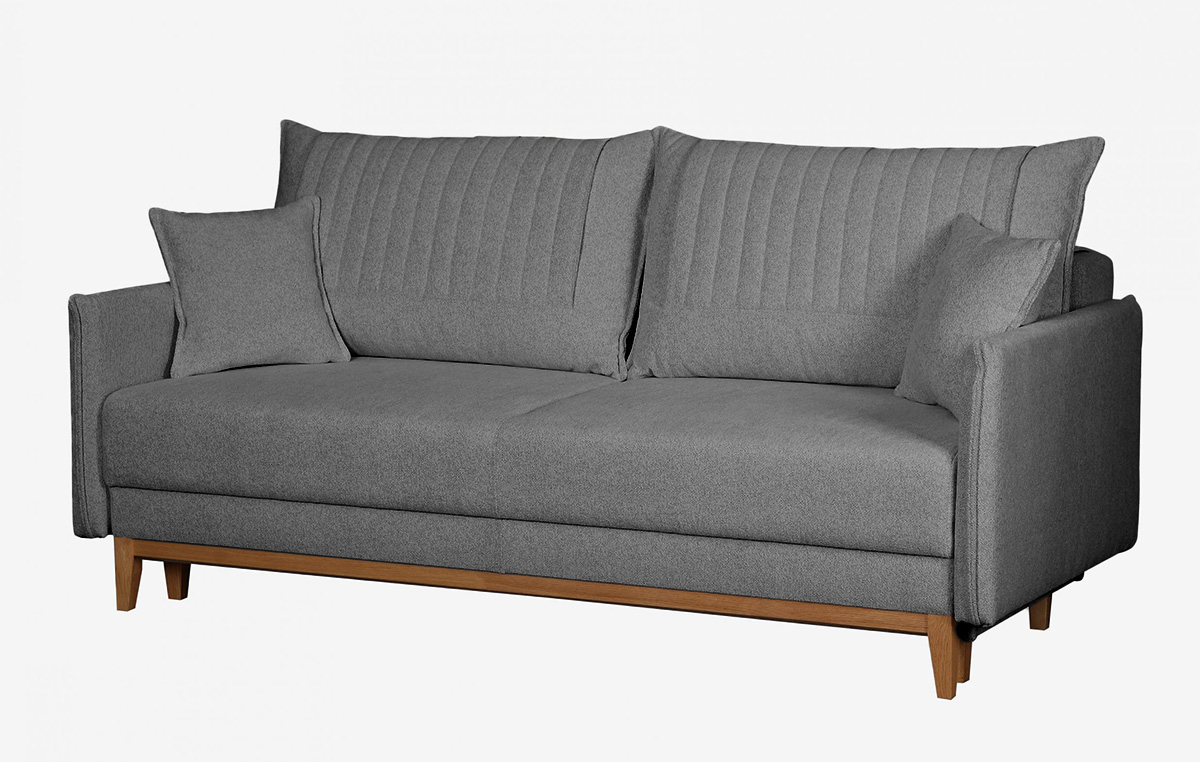 ספת תלת רילקסון נפתחת למיטה דגם בצבע אפור עכבר