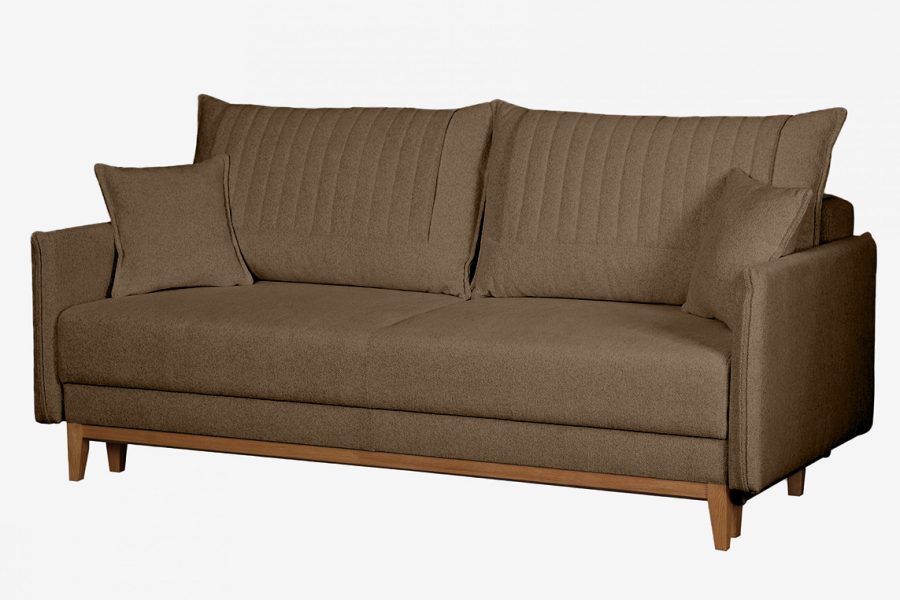 ספת תלת רילקסון נפתחת למיטה דגם בצבע חום בהיר