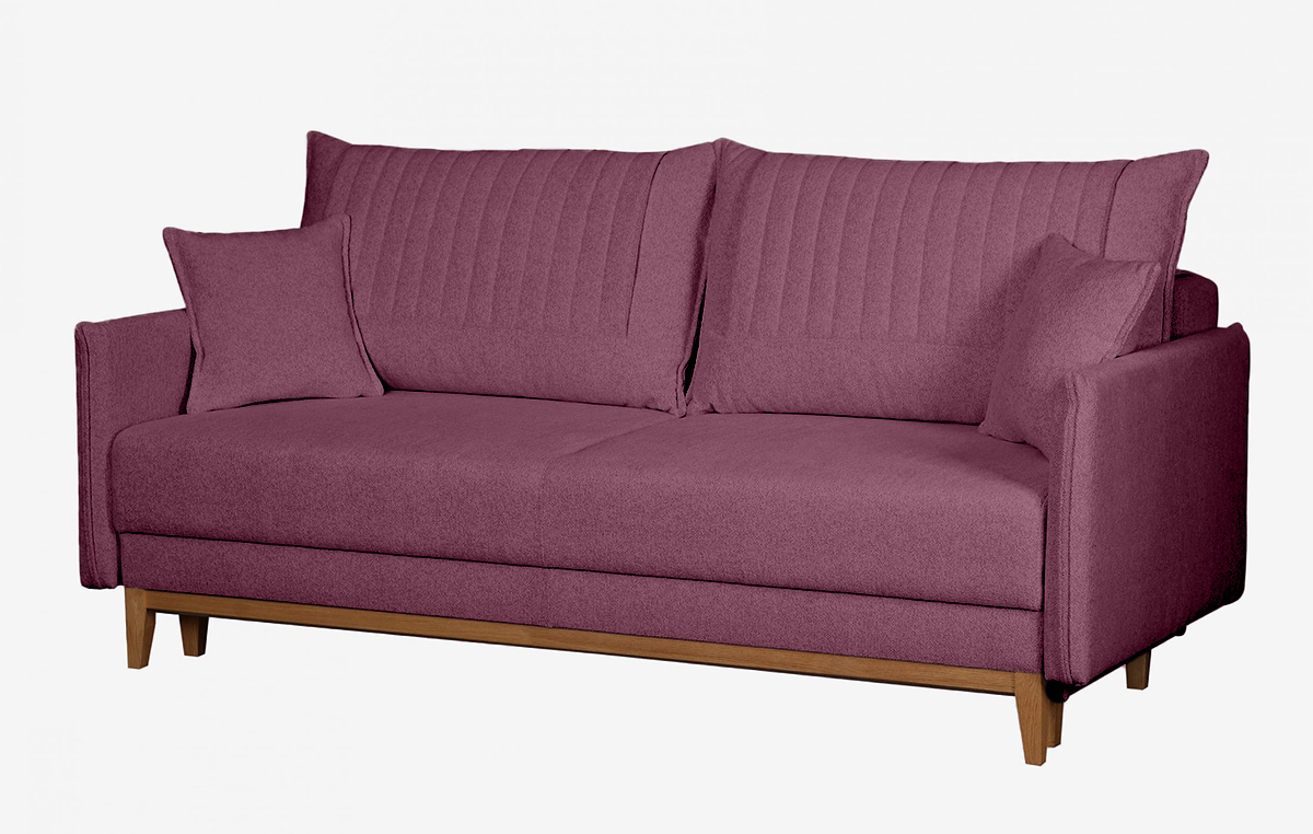 ספת תלת רילקסון נפתחת למיטה דגם בצבע חציל