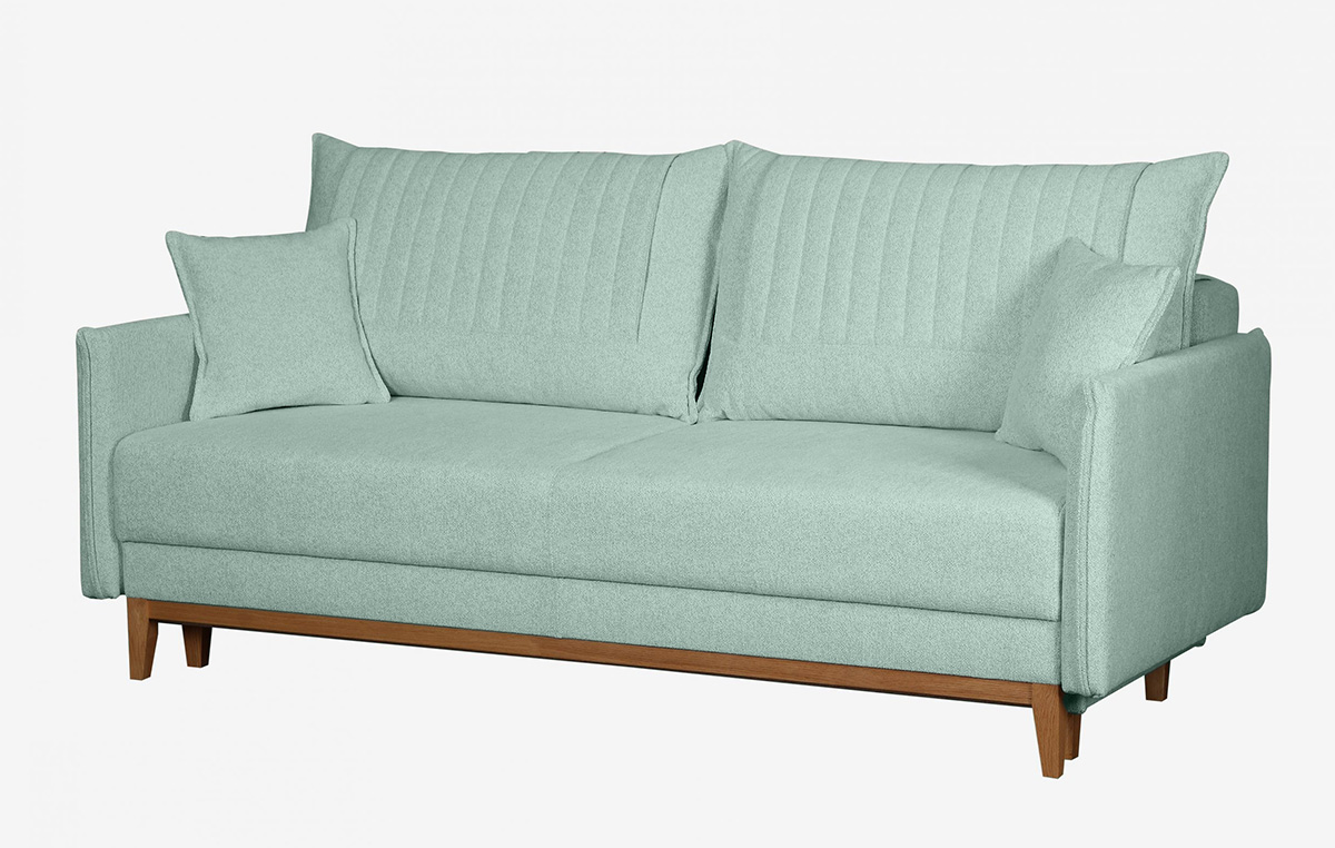 ספת תלת רילקסון נפתחת למיטה דגם בצבע טורקיז