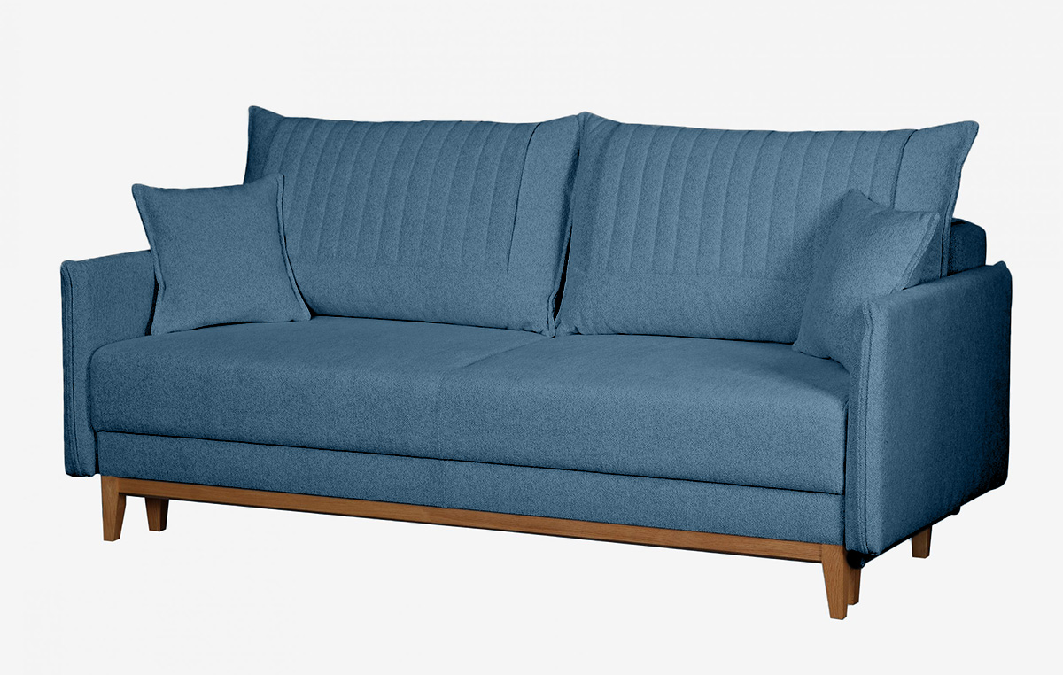 ספת תלת רילקסון נפתחת למיטה דגם בצבע כחול