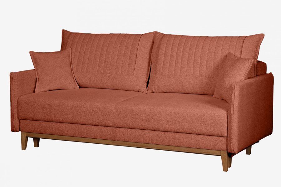 ספת תלת רילקסון נפתחת למיטה דגם בצבע כתום אדום