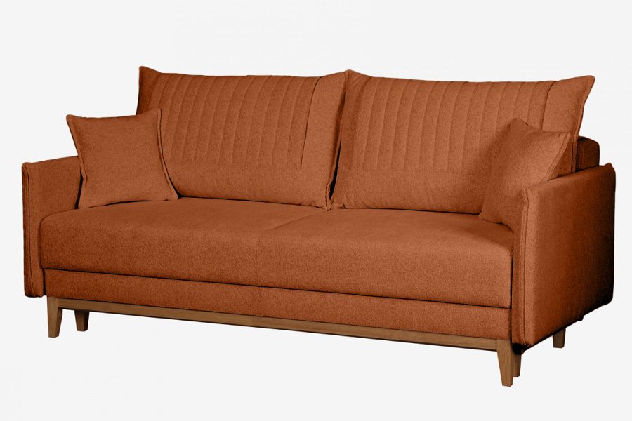 ספת תלת רילקסון נפתחת למיטה דגם בצבע כתום קוניאק