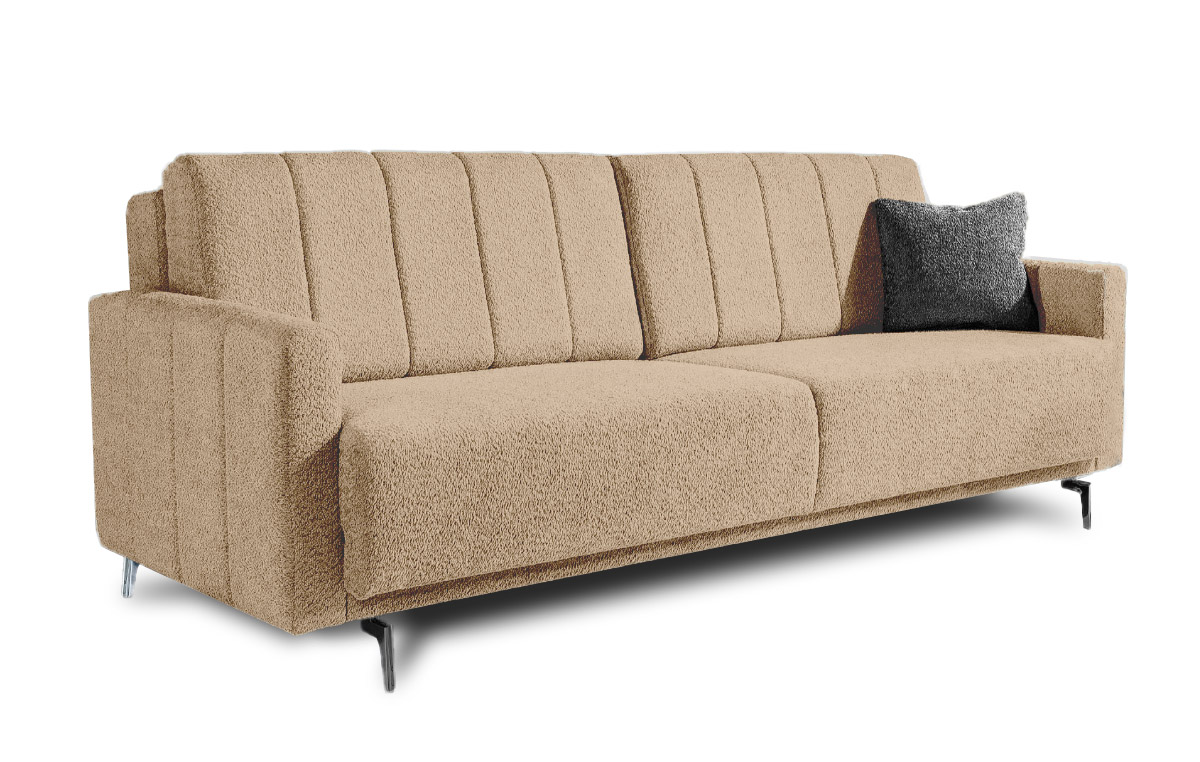 פרלה ספה נפתחת למיטה בצבע חום בהיר