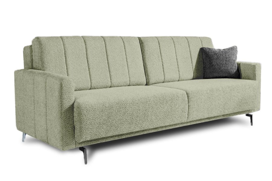 פרלה ספה נפתחת למיטה בצבע ירוק בהיר אפרפר