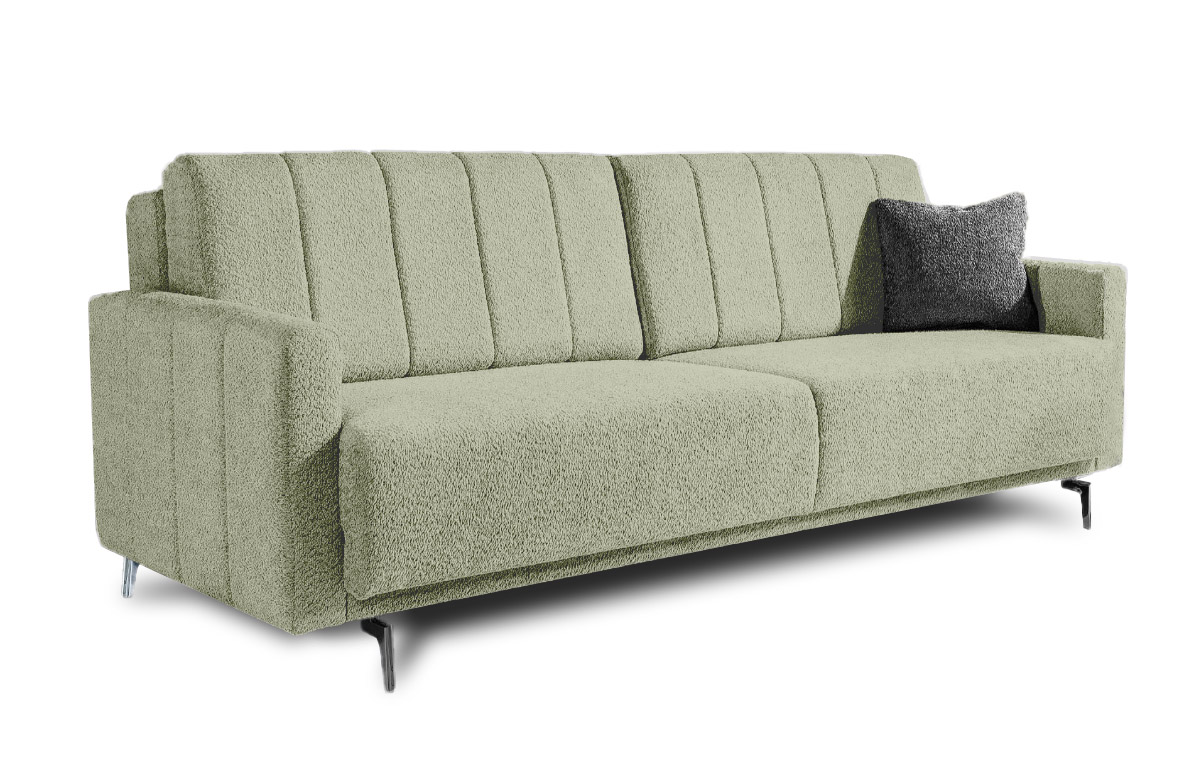 פרלה ספה נפתחת למיטה בצבע ירוק בהיר אפרפר
