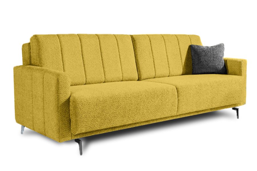 פרלה ספה נפתחת למיטה בצבע צהוב