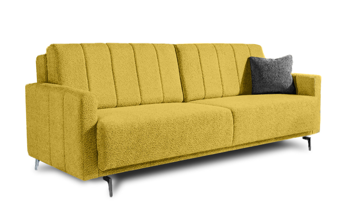 פרלה ספה נפתחת למיטה בצבע צהוב