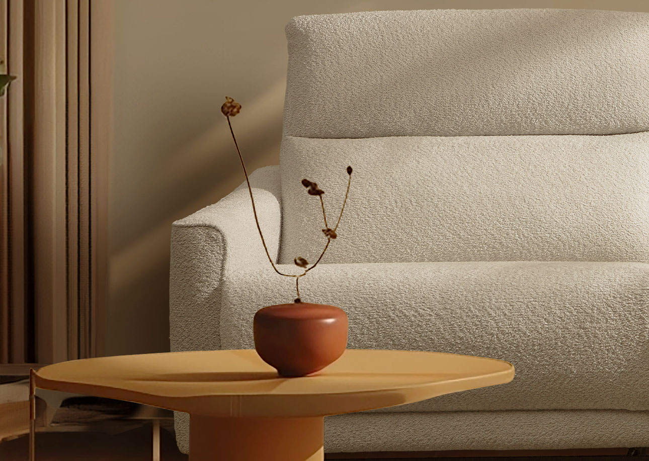 רילקסון תוצרת קנדה ספה מעוצבת עם ריקליינרים לבן DTL