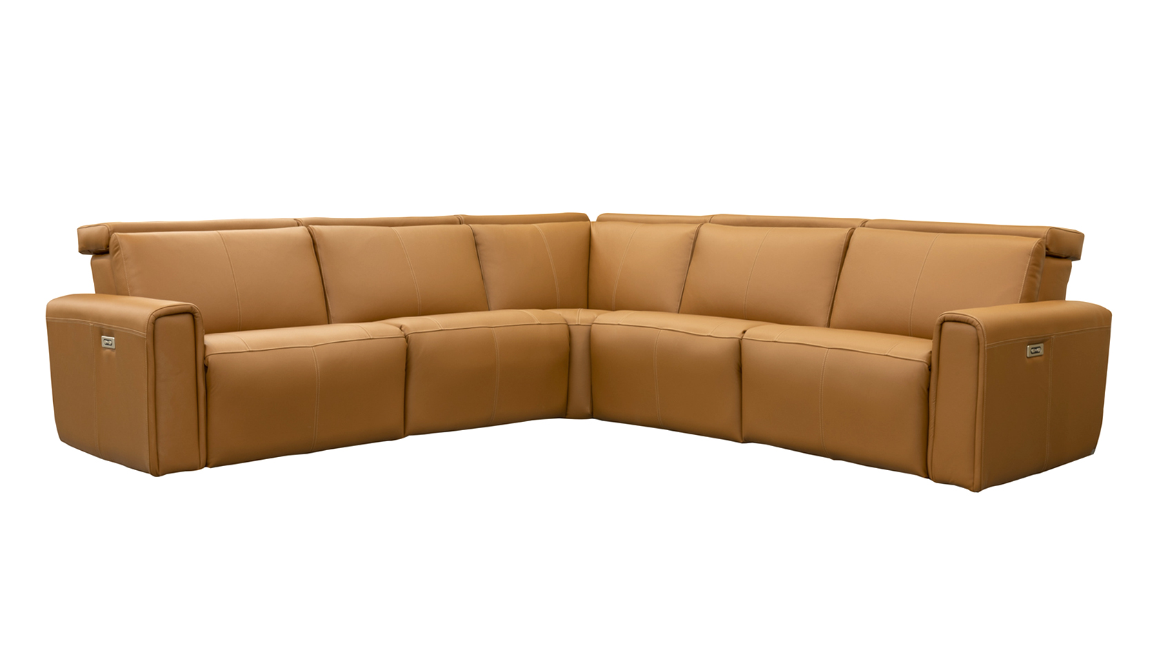 רילקסון תוצרת קנדה מערכת ישיבה פינתית עם ריקליינרים מעור דגם 3099