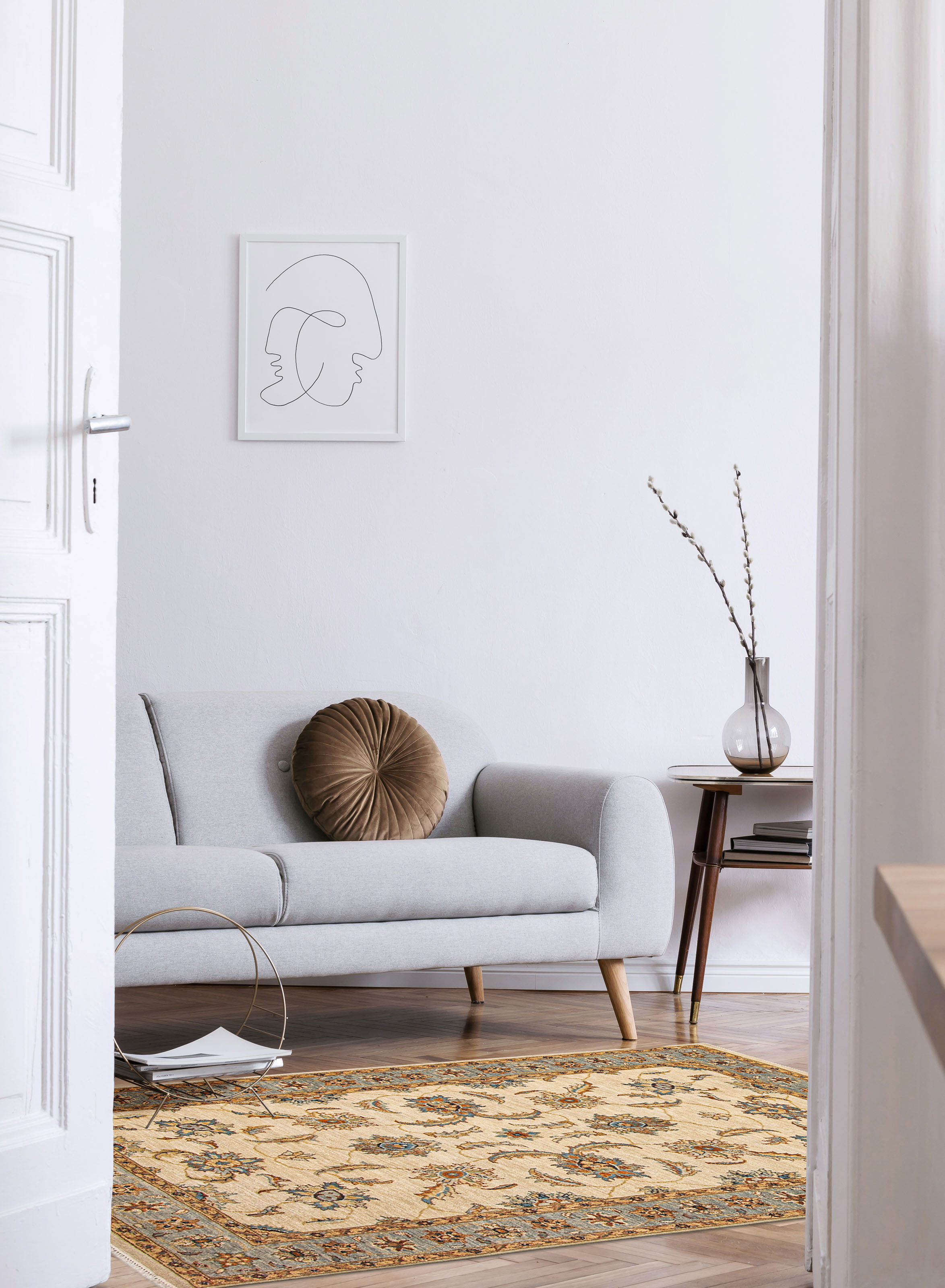 שטיח זיגלר פרימיום תכלת ובייז'