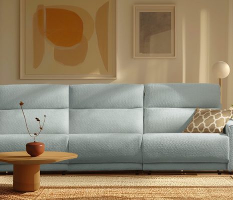 ספה 3 מטר מעוצבת עם ריקליינרים