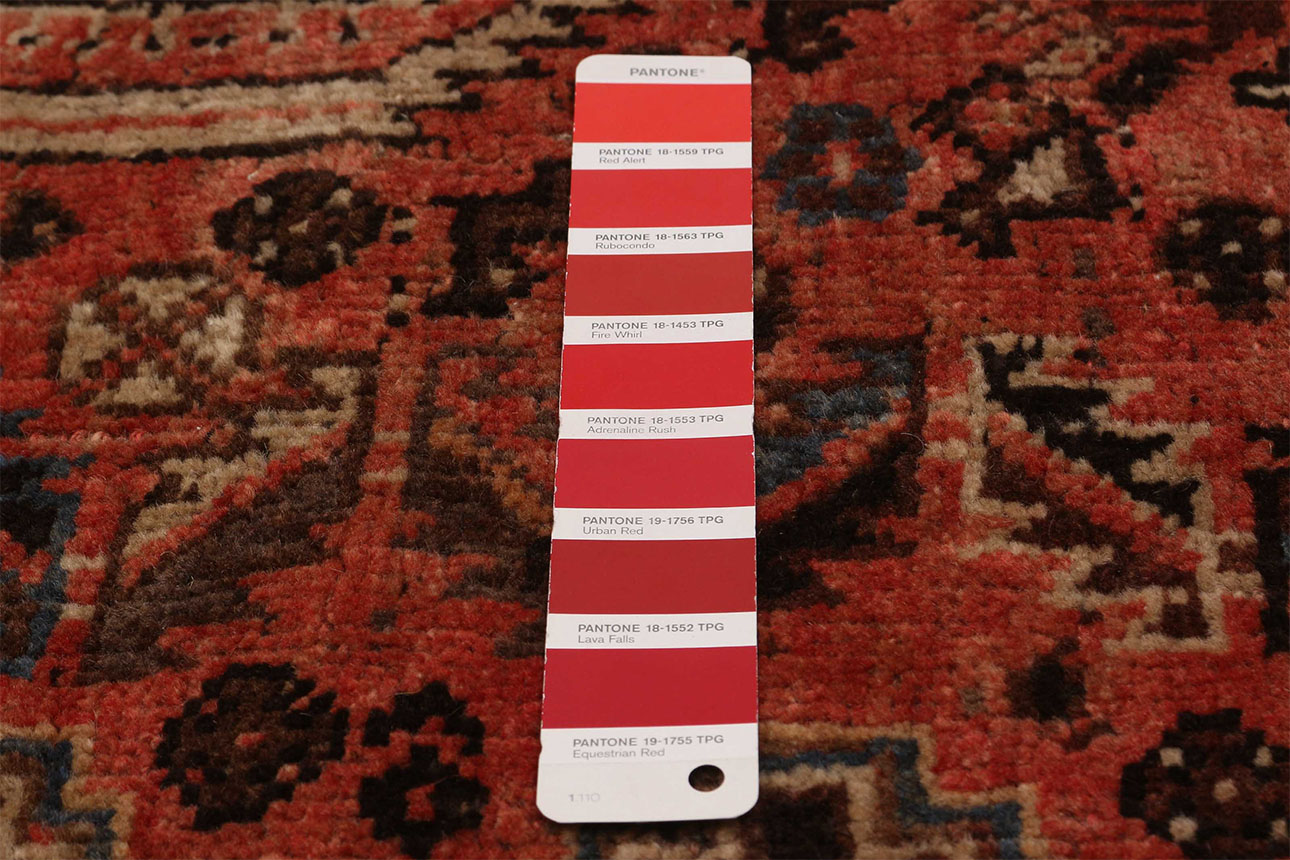 שטיח זאנג'אן פרסי בגווני בורדו בריק