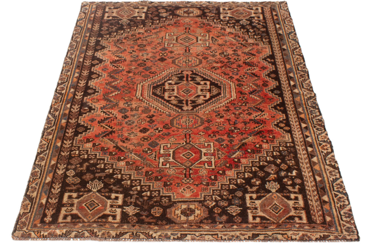 שטיח זאנג'אן פרסי בגווני בורדו בריק