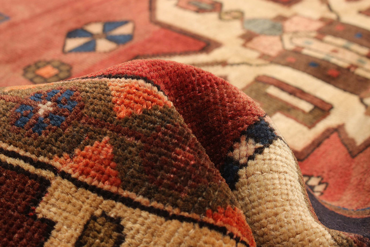 שטיח המדן פרסי בורדו שחור וכחול