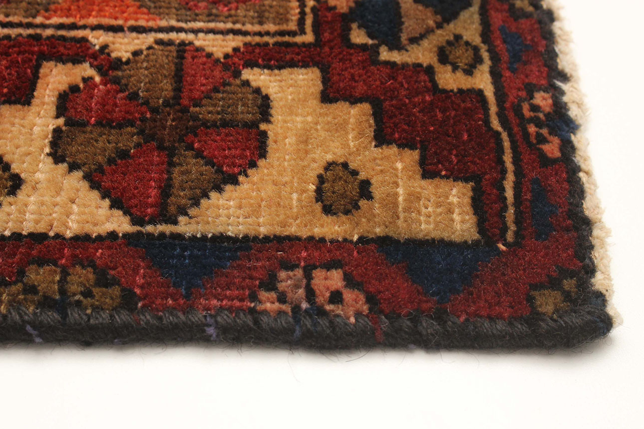 שטיח המדן פרסי בורדו שחור וכחול