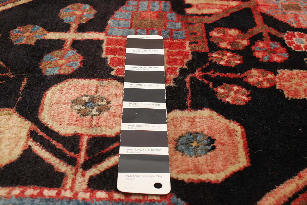 שטיח המדן פרסי בורדו שחור וכחול